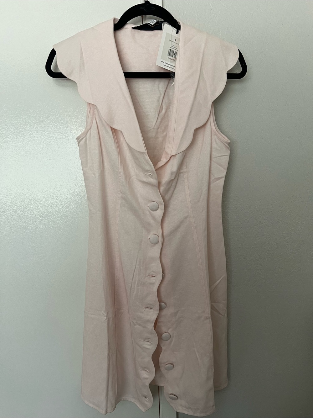 Rachel Parcell Pale Pink Scallop Collar Dress